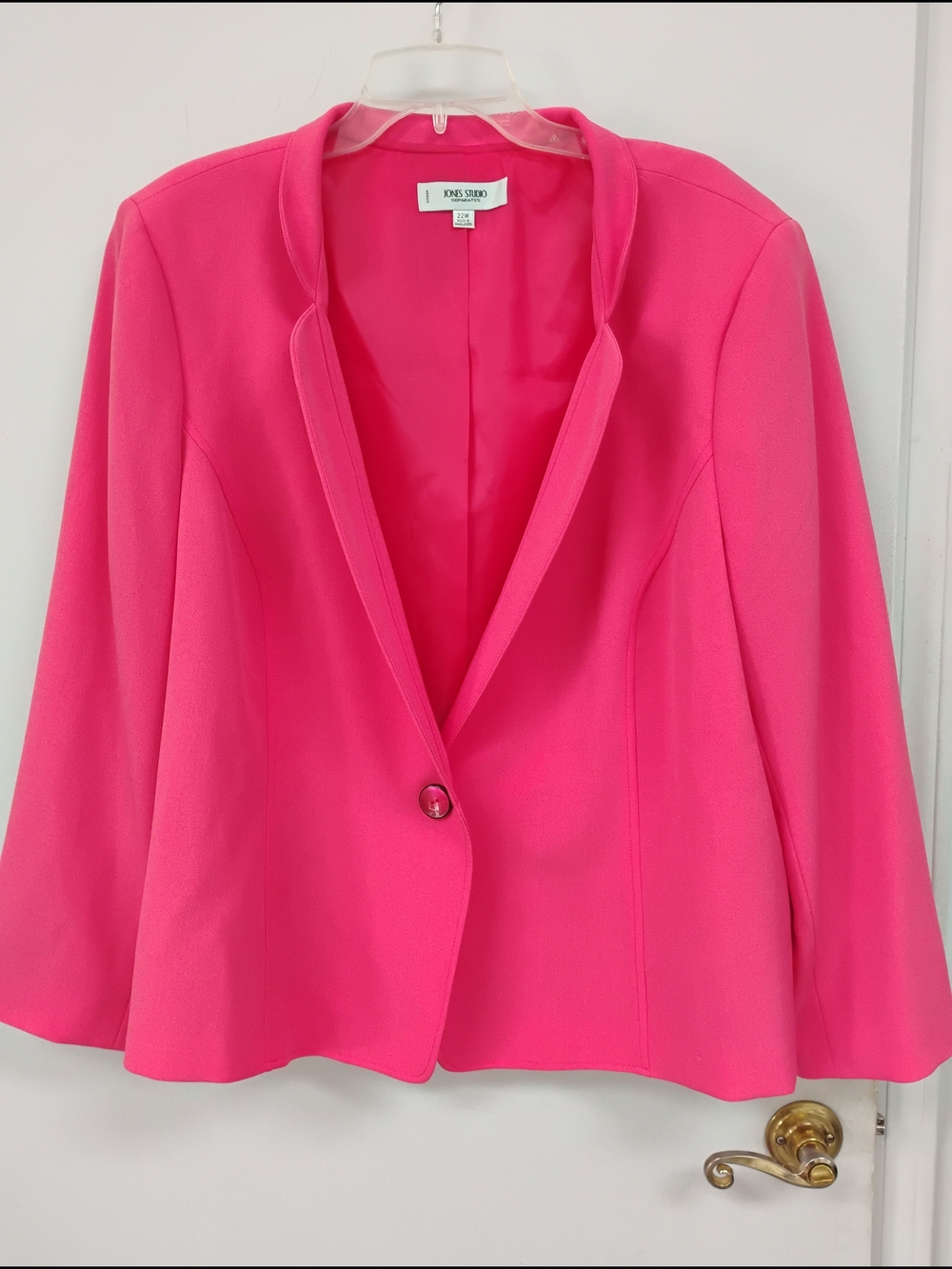 Jones Studio Hot Pink Single-Button Blazer